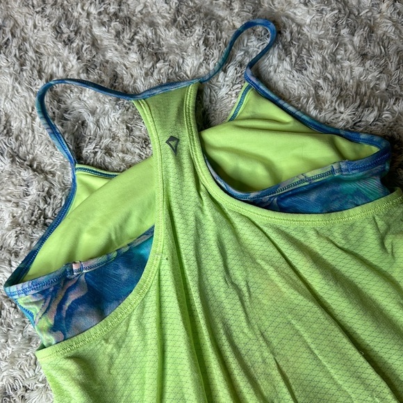 Iviiva by Lululemon size 10 tank top neon, yellowish green and blue - Picture 8 of 11